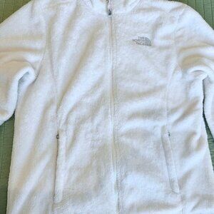 North Face Women's White Fleece Jacket Medium